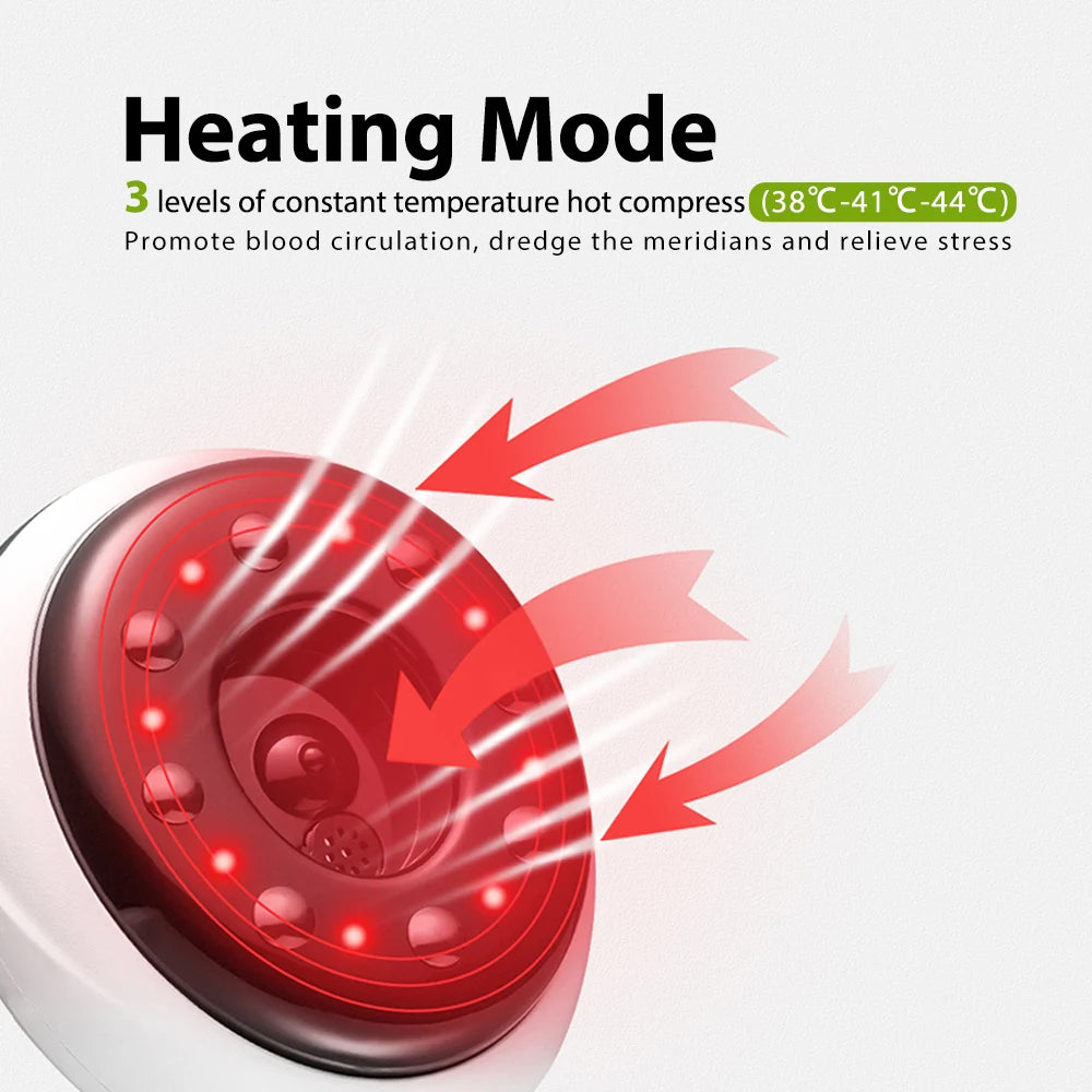 Intelligent Gua Sha LCD Display Cupping Device Body Scraping Massage Relax Meridian Dredging Hot Compress Red Light - V.I.P Digital Presence