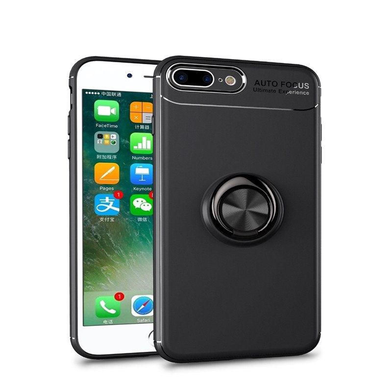Phone Case Ultra Slim Silicon Armor Anti-knock Car Magnetic Metal Ring Bracket Cell Phone Shell Case for IPhone X 6/6S 7/8 Plus - V.I.P Digital Presence