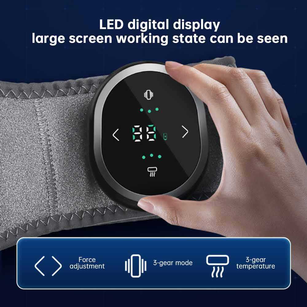 EMS Pulse Massage 16 Levels Keep Warm Waist Support Belt Heat Compress Pain Relief Electric Portable Back Waist Massager - V.I.P Digital Presence