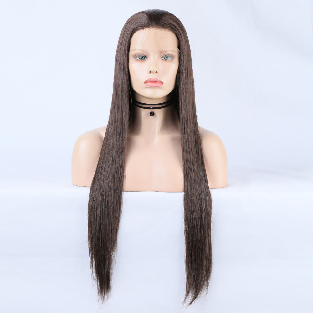 Wigs Ladies Wigs Long Straight Hair Front Lace Chemical Fiber Ladies Wigs Head Covers Large Lace wigs - V.I.P Digital Presence