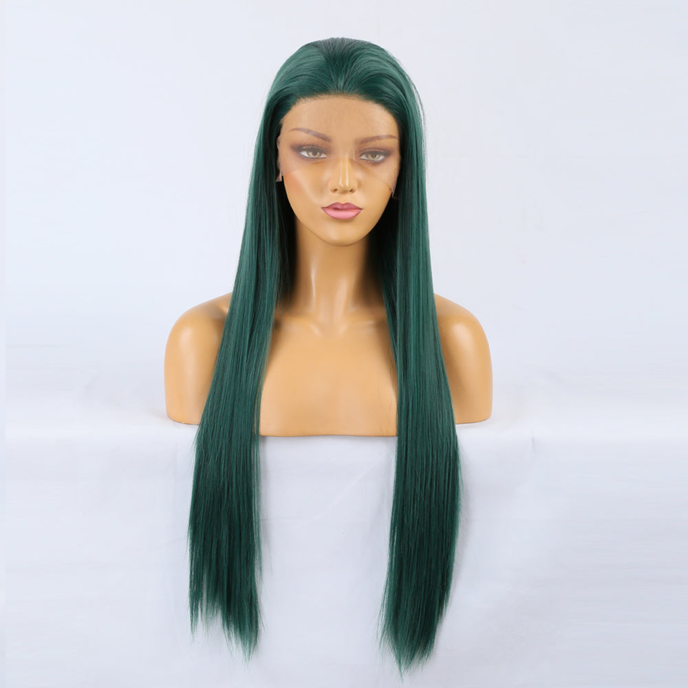 Goddess Wig Natural Realistic Wig Chemical Fiber Front Lace Long Straight Hair Matte High Temperature Silk Wig Headgear - V.I.P Digital Presence