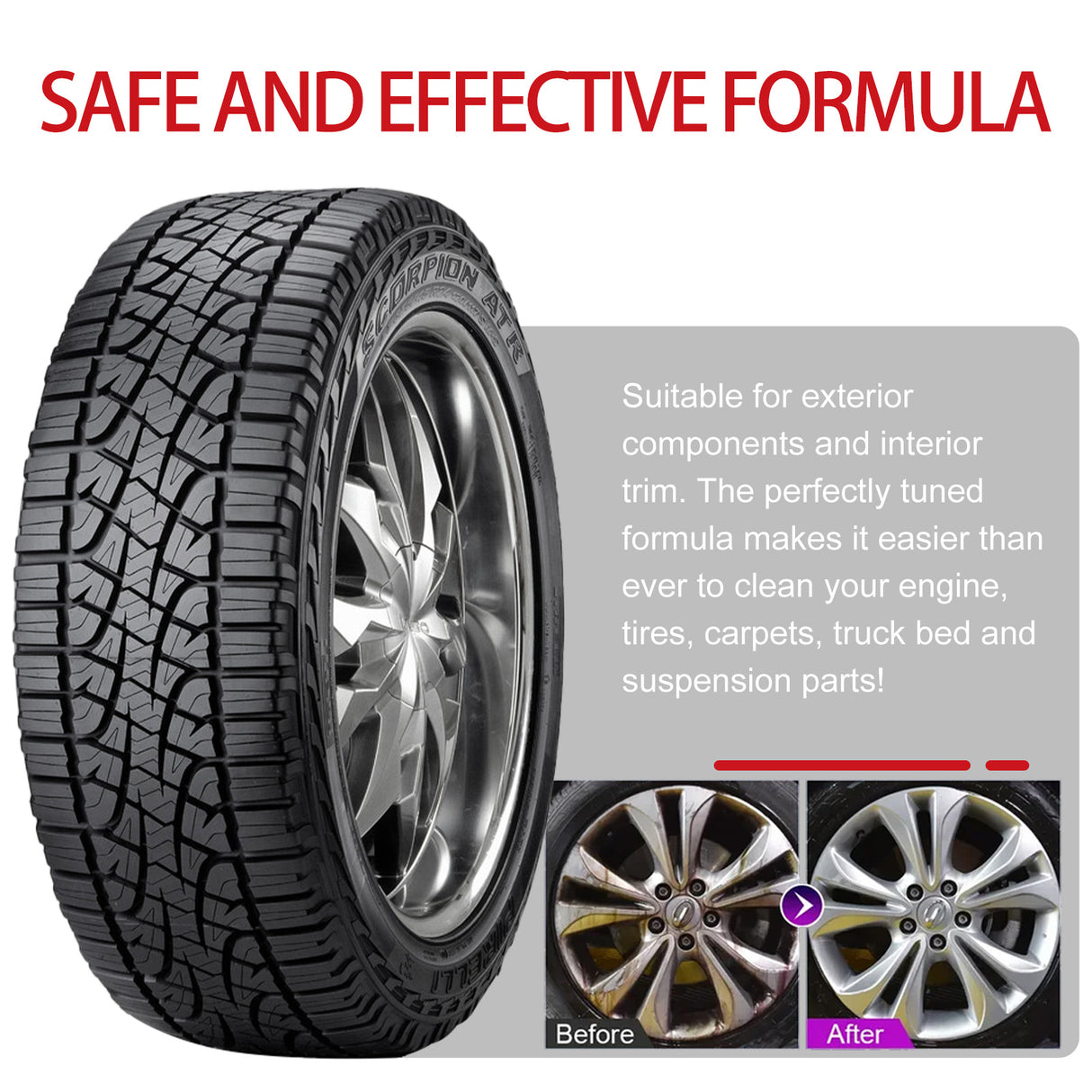 Car Multi-Functional Cleaner, Car Paint Surface Wheel Hub Metal Strong Decontamination Cleaner - V.I.P Digital Presence