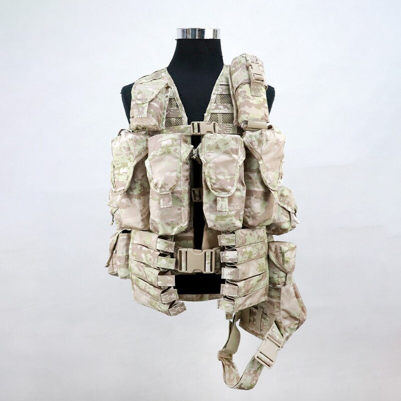 Cold War direct-purchased Russian military-issued 3rd-gen 6sh117 desert KSOR digital camo tactical vest - V.I.P Digital Presence