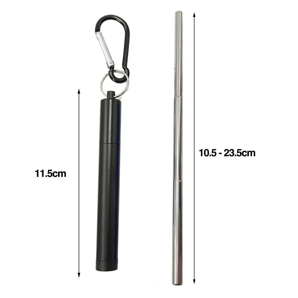 1 Set Reusable Telescopic Straw Set Portable Stainless Steel Easy To Clean Straw With Carry Case - V.I.P Digital Presence