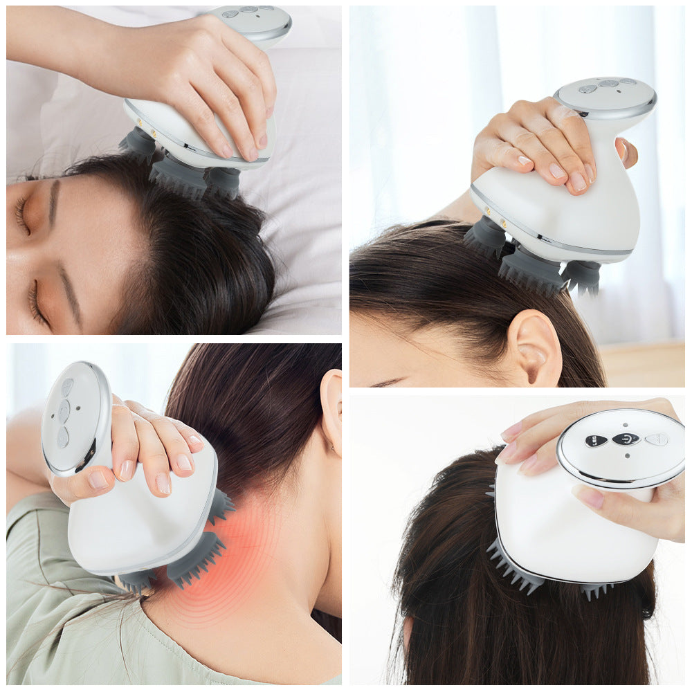 Head Massager 4-Claw Kneading Vibration Rechargeable Waterproof Head Massager Multi-Function - V.I.P Digital Presence