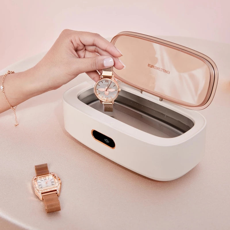 Ultrasonic Cleaner Jewelry Glasses Ultrasonic Cleaning Machine 45KHz High Frequency Vibration Bath Washer for Watch Makeup Brush - V.I.P Digital Presence