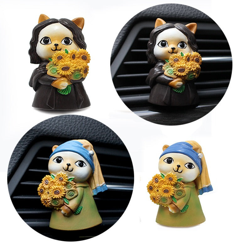 Cat Girl Aromatherapy Clip Decoration Resin Car Air Conditioning Air Outlet Aromatherapy - V.I.P Digital Presence