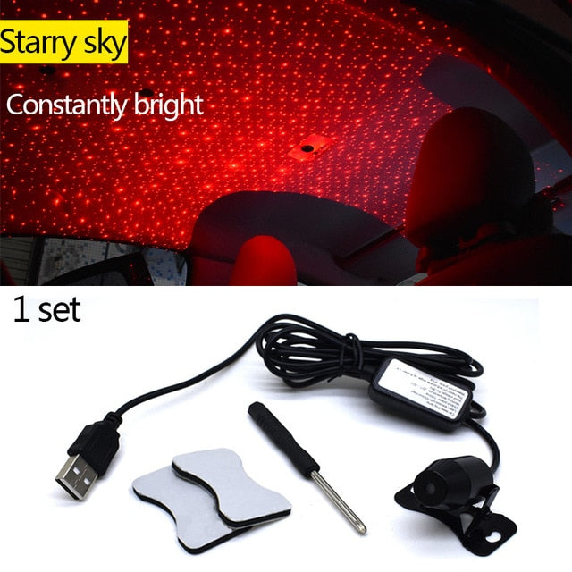 Light Projector Car Decoration Light USB LED Starry Sky Star DJ RGB Laser Projector Music Sound Remote Control Auto Car Styling - V.I.P Digital Presence