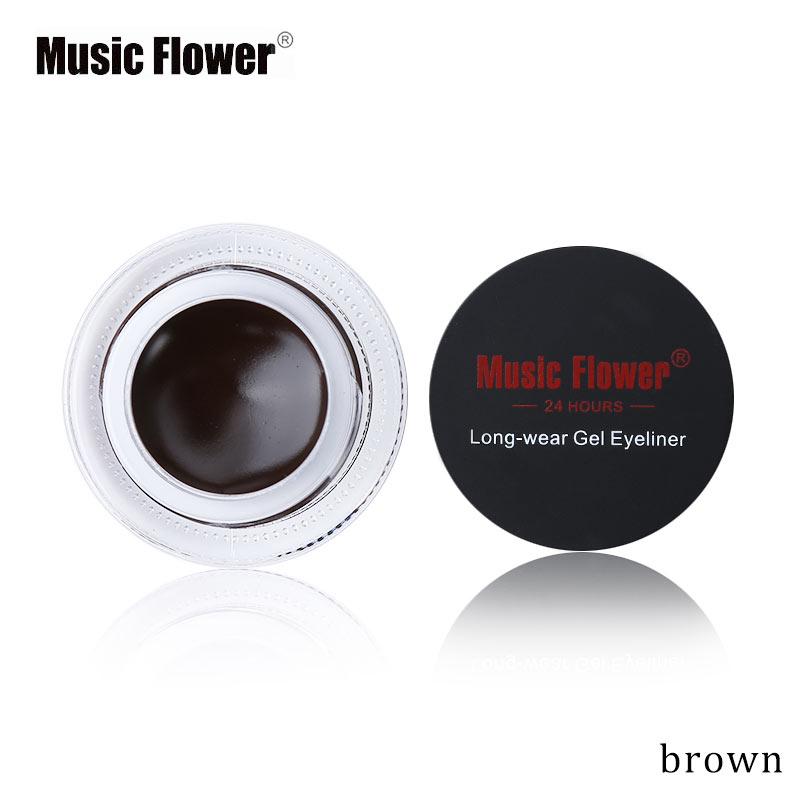 Music Flower Brand Black Waterproof Eyeliner Gel Makeup Cosmetic Gel Eye Liner With Brush 24 Hours Long-lasting - V.I.P Digital Presence