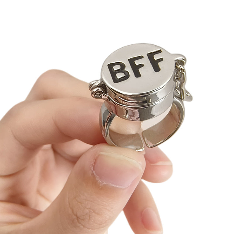 New cute SpongeBob Patrick friendship bff open ring forever best friend gift - V.I.P Digital Presence
