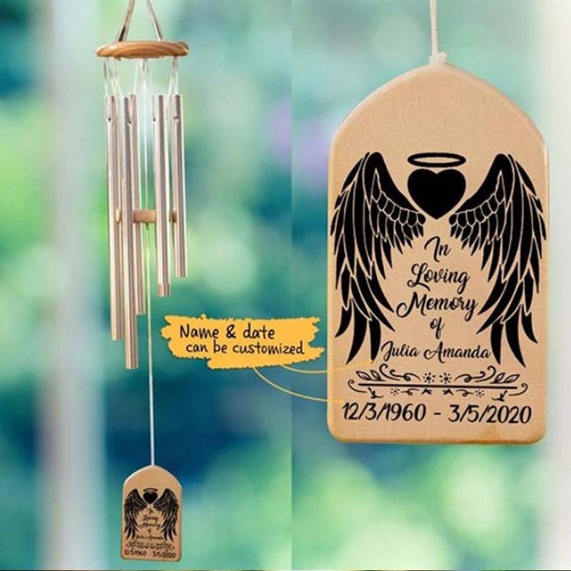 Family Pet Cat and Dog Commemorative Wind Chime Decorative Pendant Text DIY - V.I.P Digital Presence