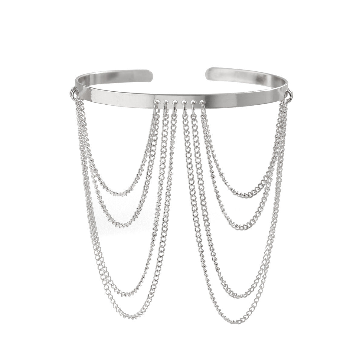 Punk style chain arm bracelet ethnic arm chain with adjustable opening - V.I.P Digital Presence