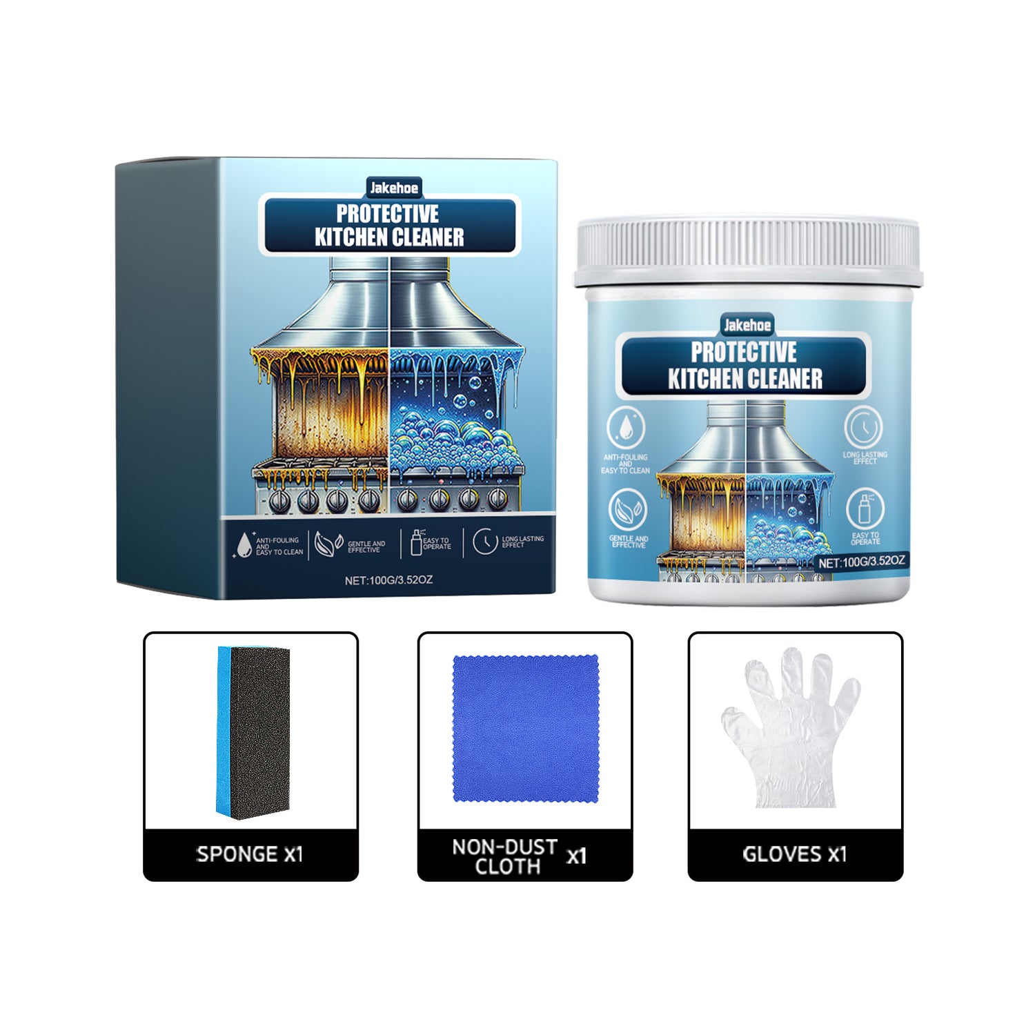 JAKEHOE Protective Kitchen Cleaner, Multi-Purpose Kitchen Stove Hood Heavy Oil Cleaning Dirt - V.I.P Digital Presence