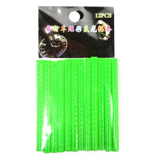 12Pcs Bicycle Light Wheel Rim Spoke Clip Tube Safety Warning Light Cycling Strip Reflective Reflector Bike Bicycle Accessories - V.I.P Digital Presence