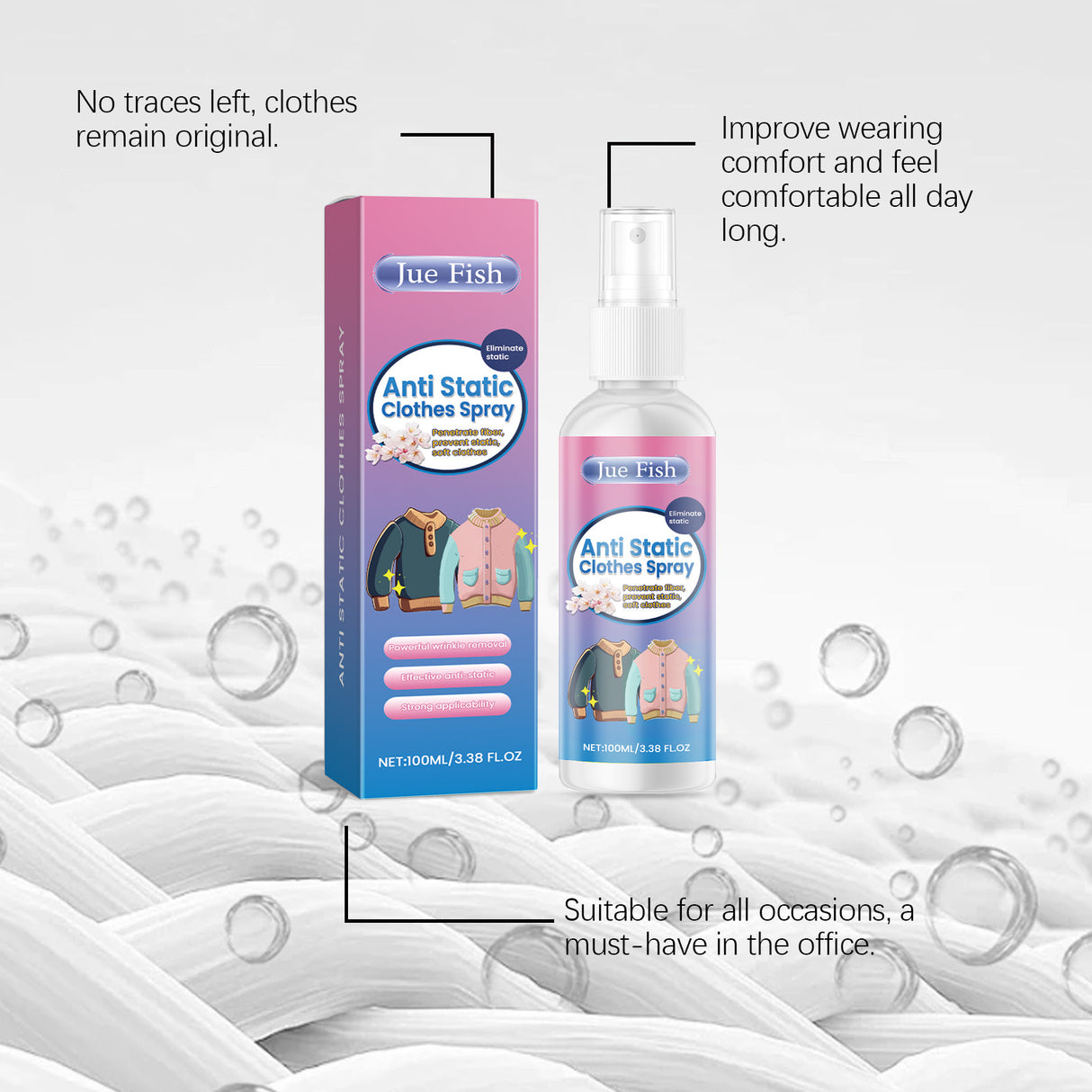 Clothing Anti-Static Spray, Soft And Comfortable To Reduce Clothing Wrinkles Smooth Clothing Care - V.I.P Digital Presence