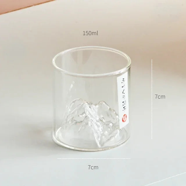 Small Transparent Glass Coffee Cup Mountain Glass Whisky Heat Resistant Tea Drink Milk Juice Cup Cups Drinking Glasses - V.I.P Digital Presence