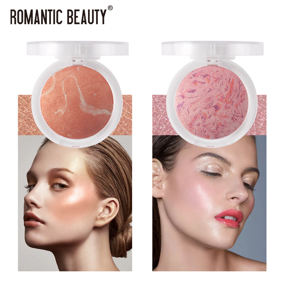 Romantic Beauty Highlighter Blush All-in-One Blush Palette Makeup Pearl Baked Powder Blush Palette - V.I.P Digital Presence