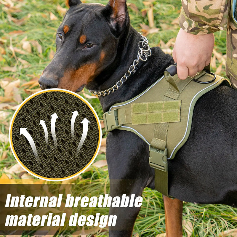 Tactical dog vest: for large dogs (German Shepherd, Golden Retriever) – training, military-style accessories. - V.I.P Digital Presence