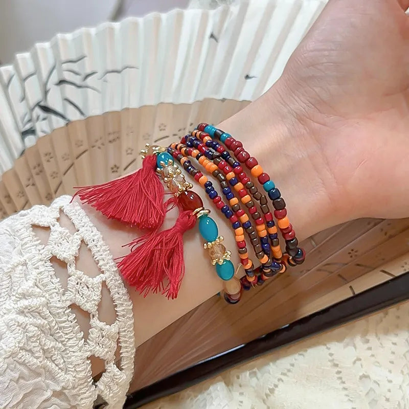Tassel Rice Bead Bracelet - V.I.P Digital Presence