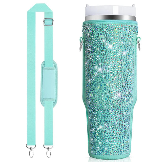 Diamond Mug Sleeves For Portable Water Kettle Carrier Holder Bag With Straps Outdoor Drinkware Accessory - V.I.P Digital Presence