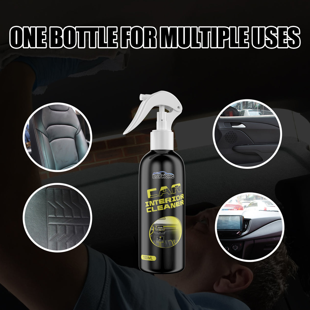 Car Interior Reconditioning Cleaner, Car Leather Cleaning Plastic Instrument Panel Decontamination Maintenance Agent - V.I.P Digital Presence