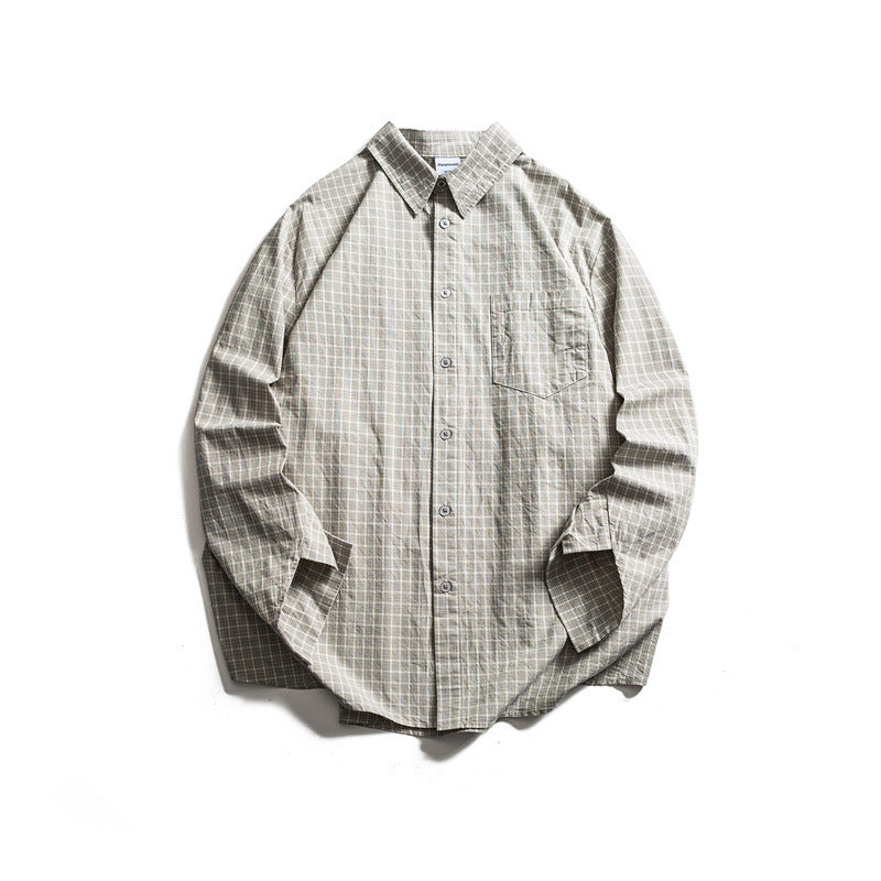 Checkered long sleeved loose casual shirt - V.I.P Digital Presence