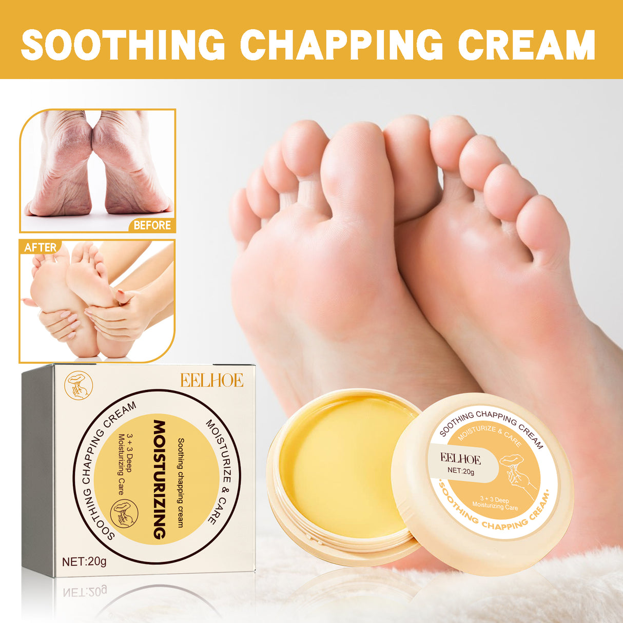 Hydrating Chapping Cream, Foot Care Heel Moisturizing Anti-Cracking, Peeling And Chapping Repair Foot Care Cream - V.I.P Digital Presence