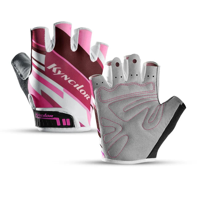 Outdoor cycling half finger gloves men's and women's sports fitness breathable Lycra short finger cycling gloves