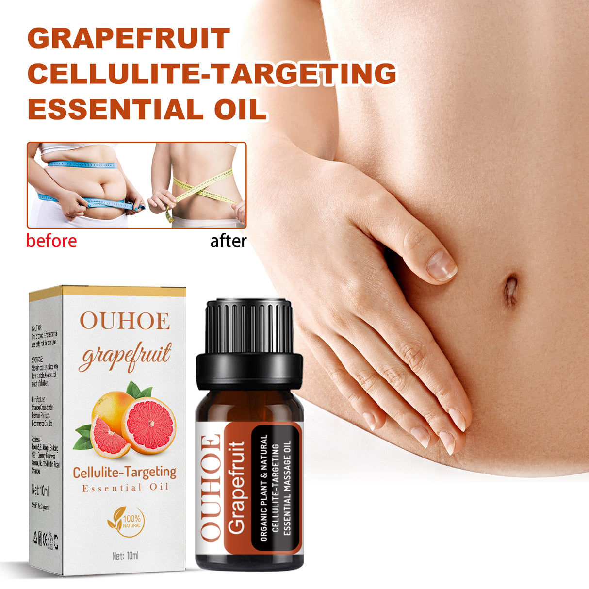 Grapefruit Body Shaping Essential Oil, Firming Anti-Orange Peel Body Shaping Slimming Essential Oil - V.I.P Digital Presence