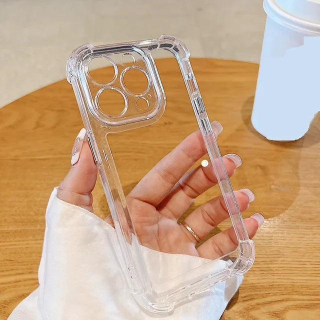 Shockproof Phone Case for iPhone 11 12 13 14 15 Pro Max Plus X XS XR Transparent Acrylic - V.I.P Digital Presence