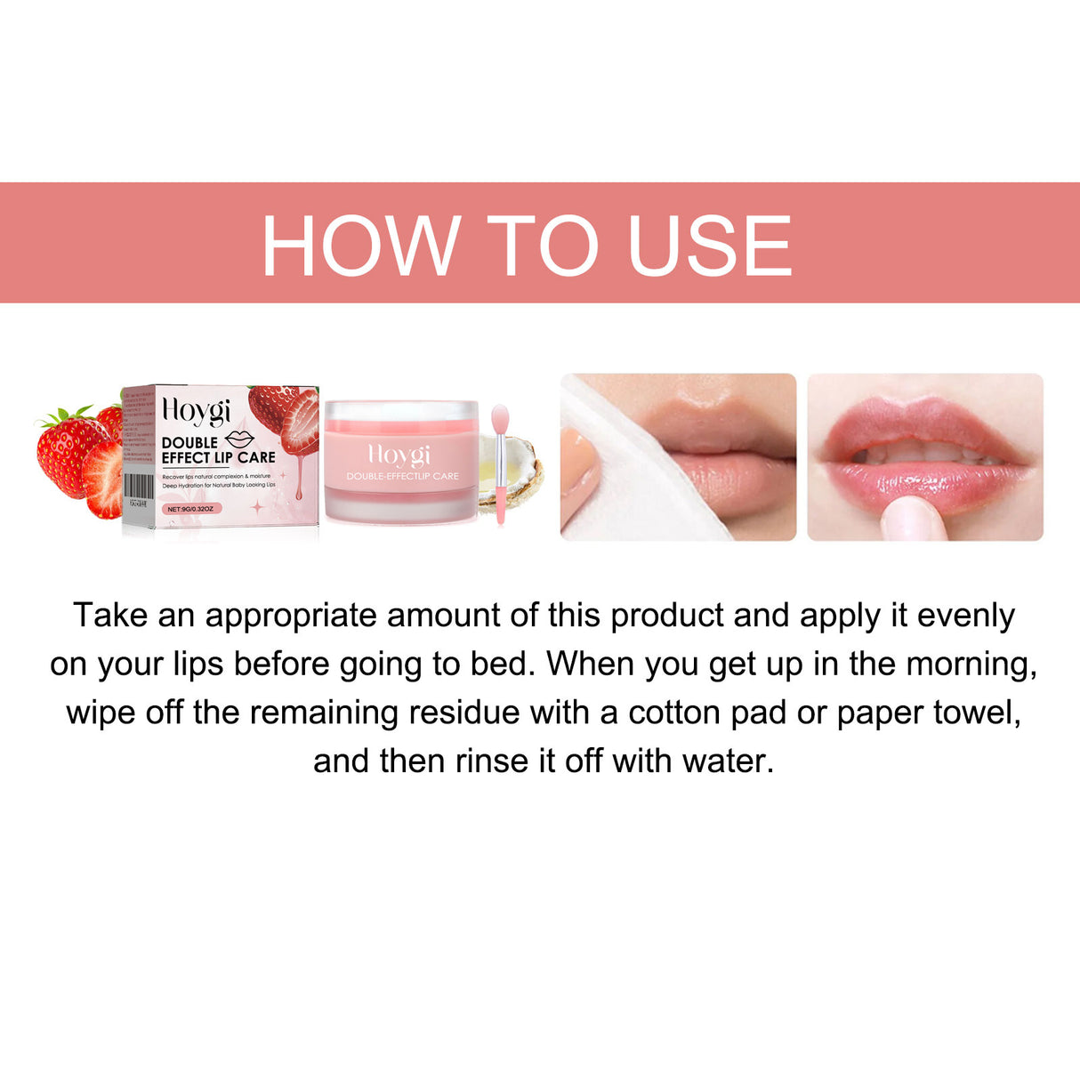 Double Effect Moisturizing Lip Balm, Moisturizing Lips, Preventing Dry Cracking, Removing Dead Skin, Moisturizing, Protecting And Fading Lip Lines