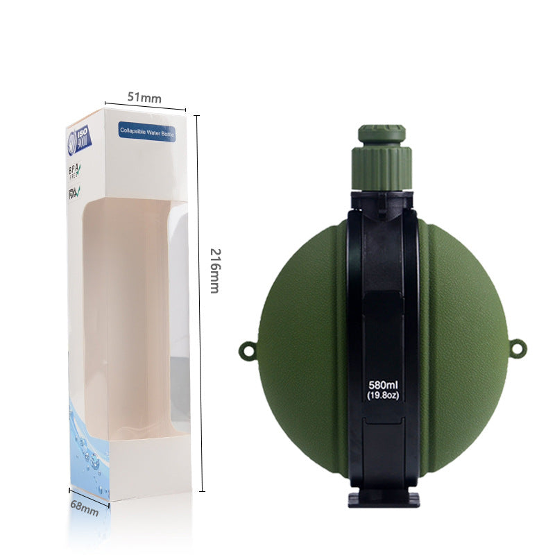 Silicone Folding Water Bottle Manufacturer Outdoor Portable Sports Water Bottle Fitness Hiking Water Bottle 580Ml