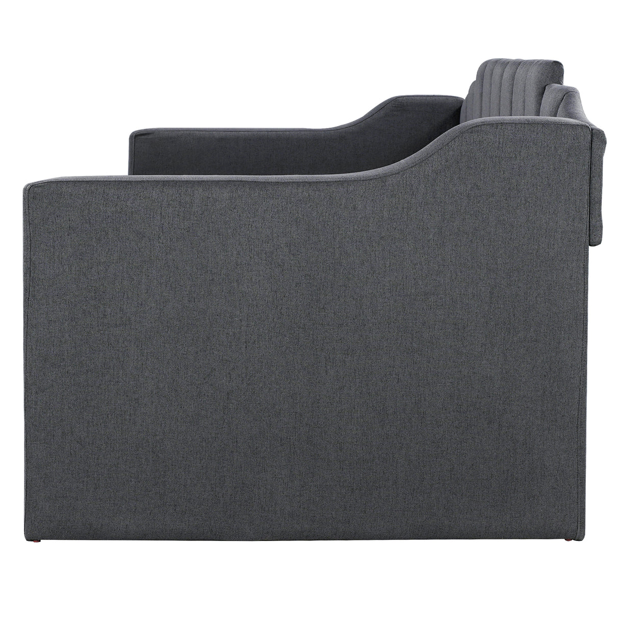 Upholstered Twin Daybed with Trundle Black