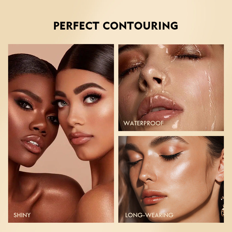 Pudaier 10-color liquid blush eyeshadow brightens lips and cheeks to contour naturally with fine glitter highlights - V.I.P Digital Presence