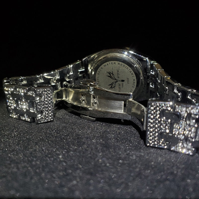 MISSFOX 2528 Silver Women's Watch Casual Dress Ladies Watch Fashion Waterproof Steel Quartz Wrist Watches For Women Valentines Gift - V.I.P Digital Presence