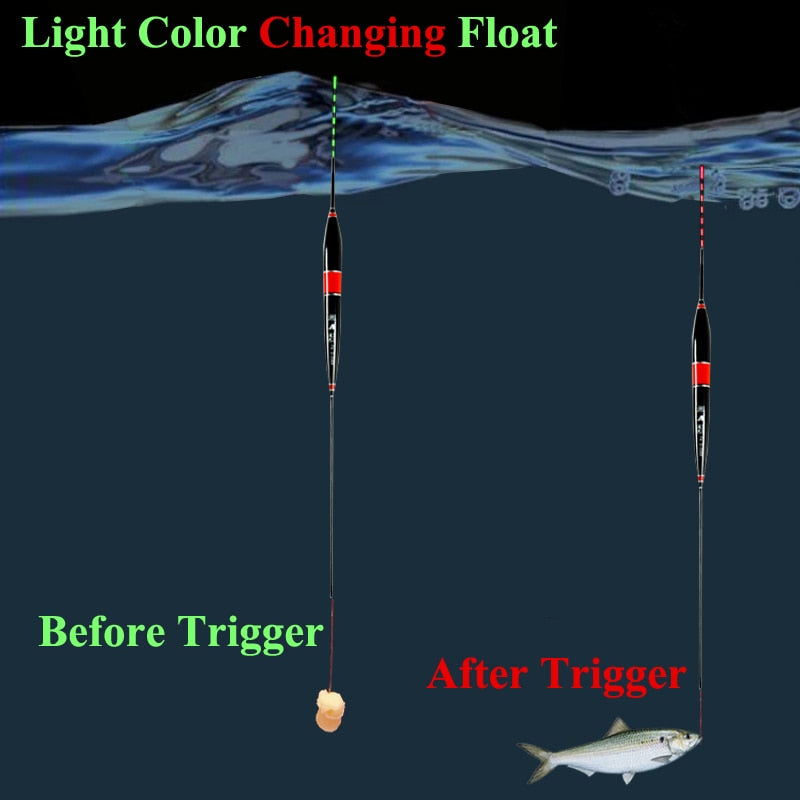 Smart Fishing Float Bite Alarm Fish Bite Bait LED Light Color Change Automatic Night Electronic Changing Buoy Strike Intelligent - V.I.P Digital Presence
