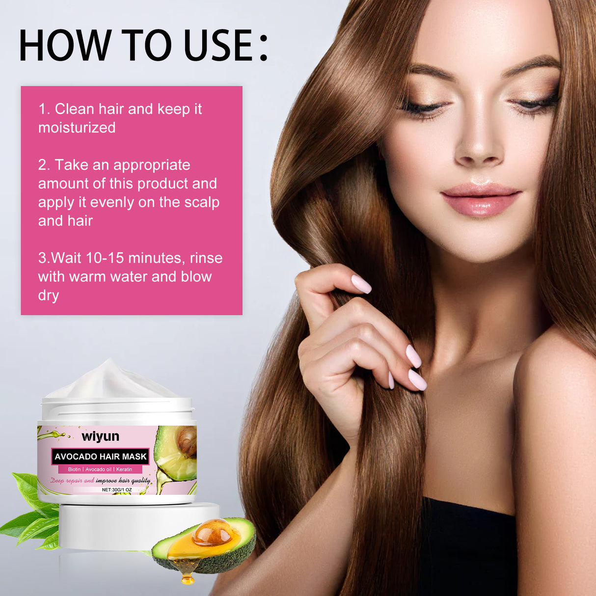 Avocado Hair Mask, Moist Smooth Hair Repair Damaged Hair Tail Hair Dry Short-Tempered Membrane - V.I.P Digital Presence