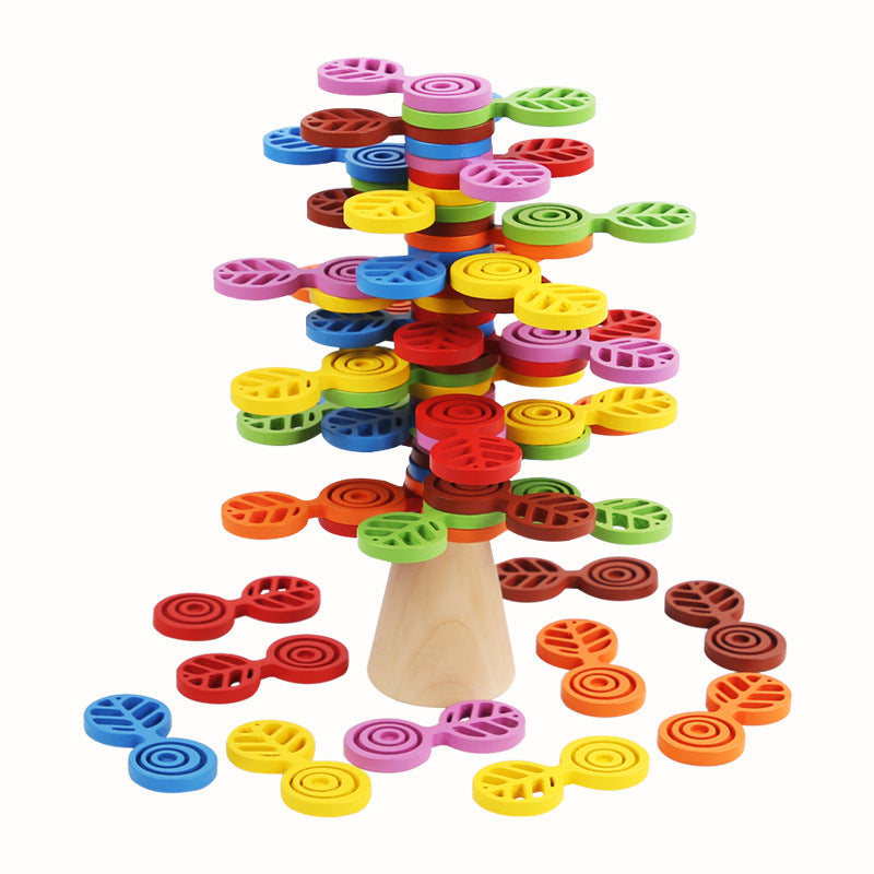 Stacking Tree Balance Building Blocks for Children's Puzzle, Stacking High, Stacking Music, Balance Tree Building, Wooden Toys, Parent Child Game - V.I.P Digital Presence