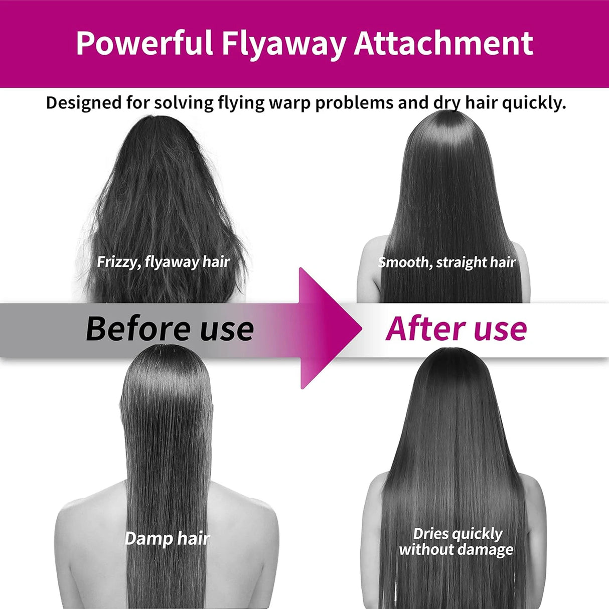 Anti-Flight Flyaway Attachment Nozzle for Dyson Airwrap Smoothing Dryer Accessories for Dyson HS05/01 Straightening Hair Nozzle - V.I.P Digital Presence