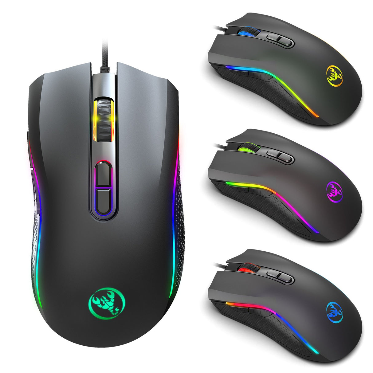 Computer gaming mouse e-sports internet cafe RGB luminous mouse MOUSE e-sports chicken eating wired mouse - V.I.P Digital Presence