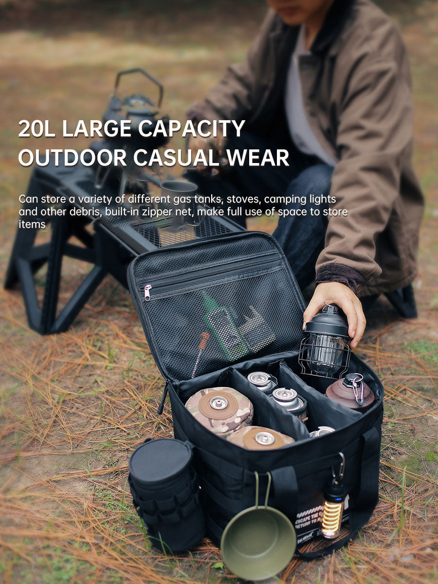 Outdoor Large Capacity Storage Bag 20L Set Pot Cooker Collision Resistant Multifunctional Portable Gas Tank Storage Bag Camping - V.I.P Digital Presence