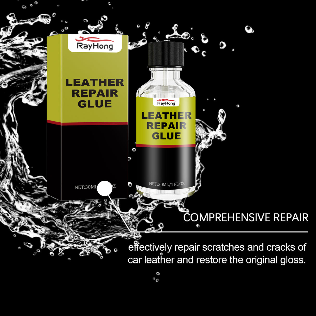 Automotive Leather Repair Fluid Repair Scratches And Cracks Restore Luster Wear Resistant Leather Repair Glue - V.I.P Digital Presence