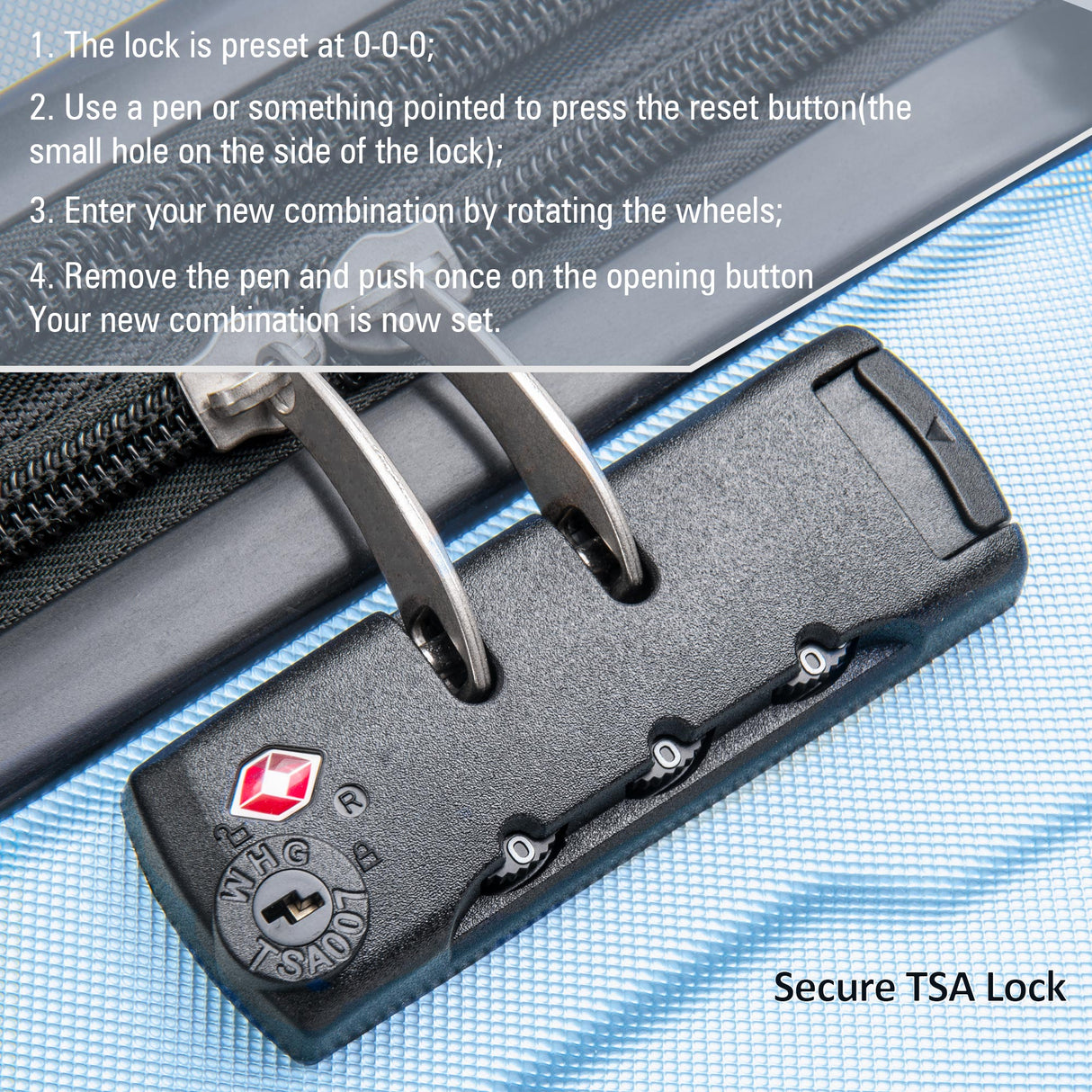 Expanable Spinner Wheel 2 Piece Luggage Set ABS Lightweight Suitcase with TSA Lock 20inch+28inch Light Blue + Plastic