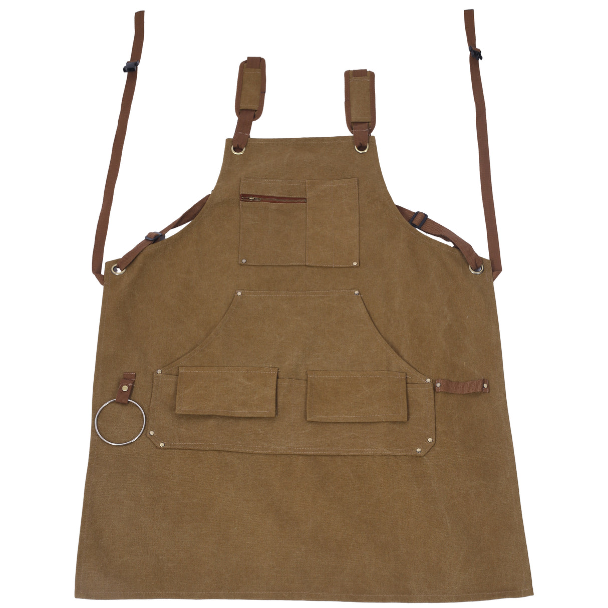 Long heavy-duty canvas tool apron, carpenter apron, carpenter 16 ounces, fully adjustable, no need for waxing - V.I.P Digital Presence