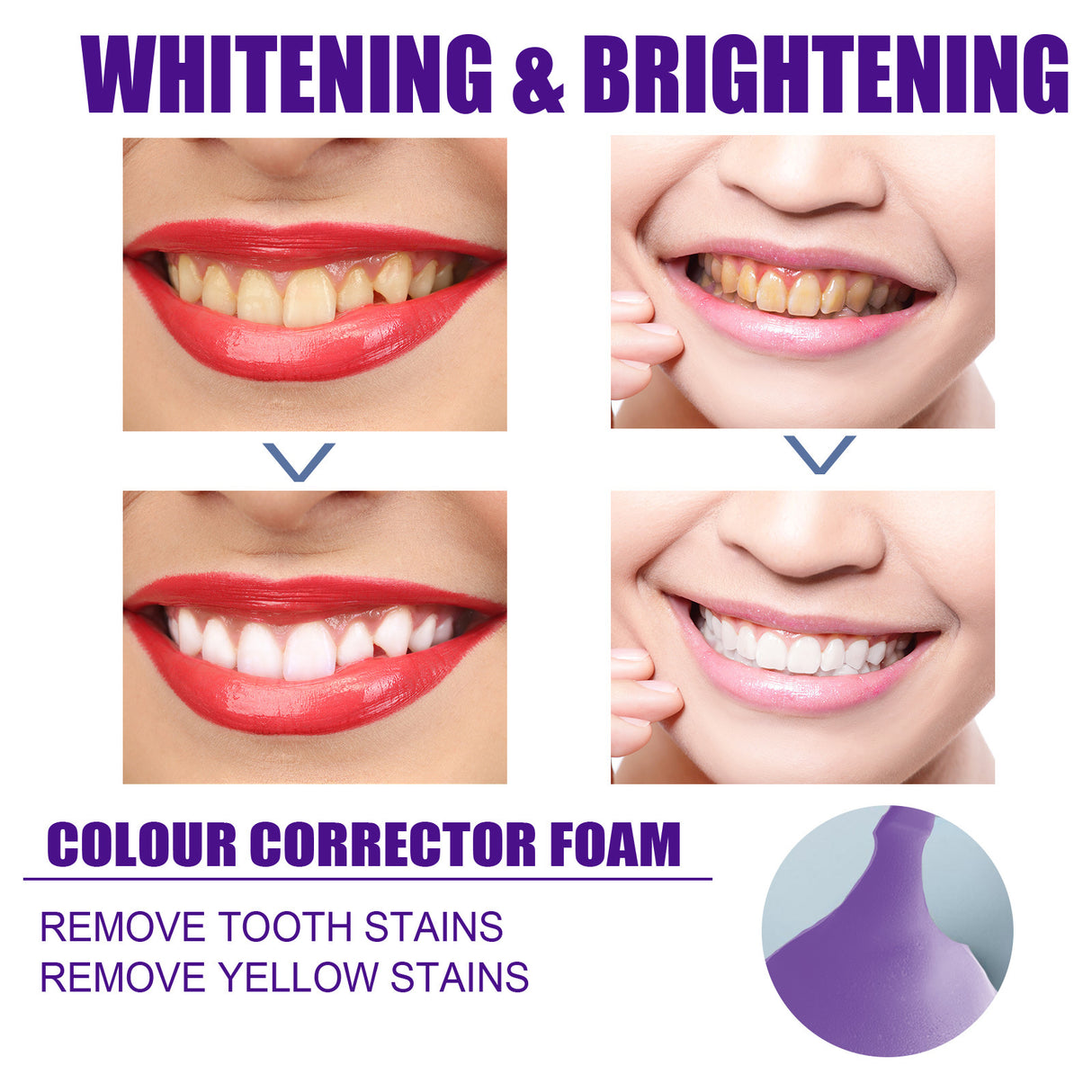 v34 Brightening Tooth Toothpaste, Whiten Teeth Correct Yellow Teeth Clean Stains Mouth Cleaning Toothpaste - V.I.P Digital Presence