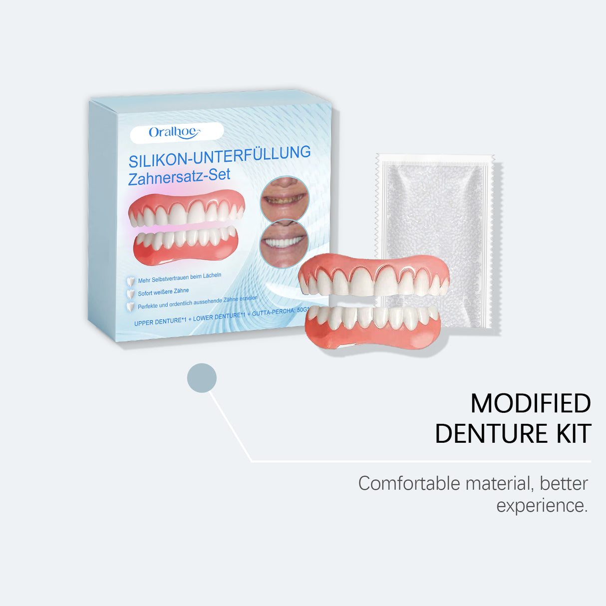 Cosmetic Denture Set Enhances Smile Comfort Material Cosmetic Teeth Filling Set - V.I.P Digital Presence