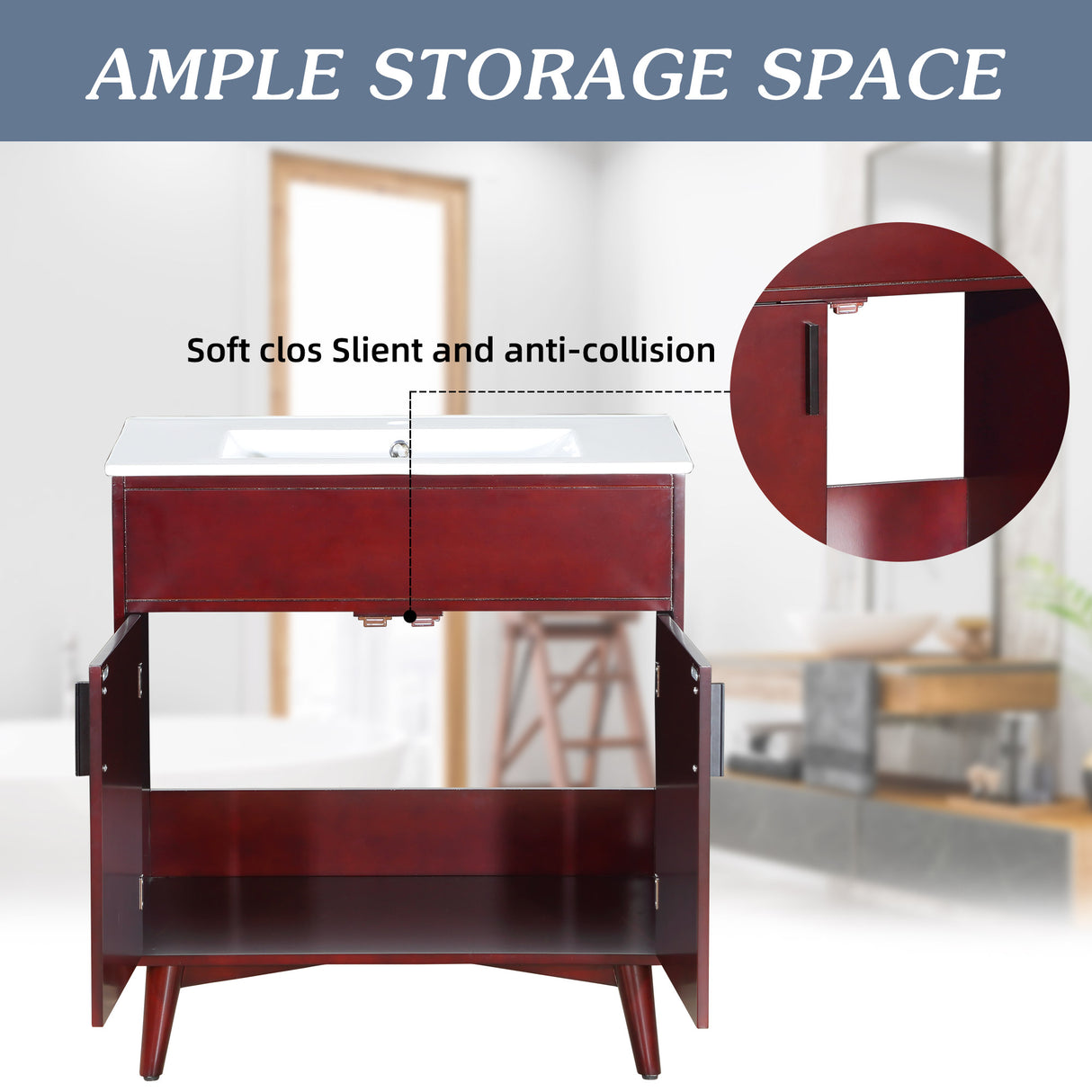 Bathroom vanity Set with Sink, Combo Cabinet, Bathroom Storage Cabinet - V.I.P Digital Presence