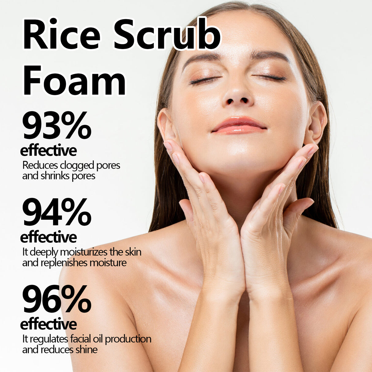 Rice Scrub Foam, Deeply Clean Firming Pores Repair Facial Dull Skin Shine White Face - V.I.P Digital Presence