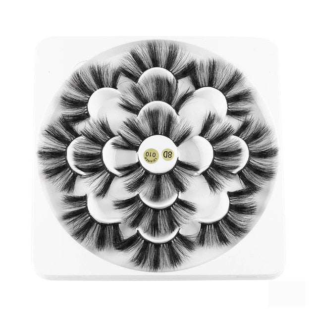 7 Pairs 3D Mink Hair False Eyelashes 25mm Lashes Thick Long Wispy Fluffy Handmade False Eyelashes - V.I.P Digital Presence