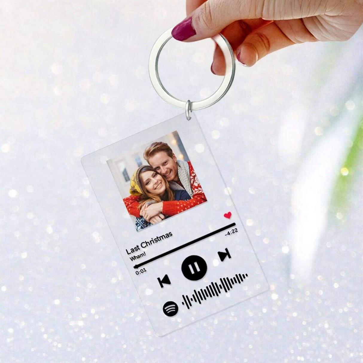 Acrylic keychain personalized music card DIY pattern - V.I.P Digital Presence